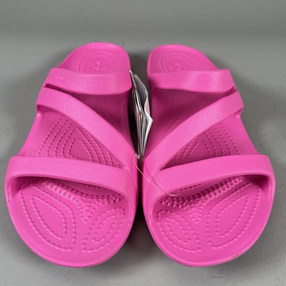 CROCS Shoes - Crocs Kadee II Women’s Size 7 Strappy Slip On Sandals Electric Pink Casual NEW